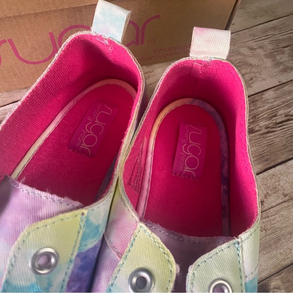 Sugar slip on laceless cute fun tie dye casual sneakers size 7. Sgr gemstone - Picture 14 of 15